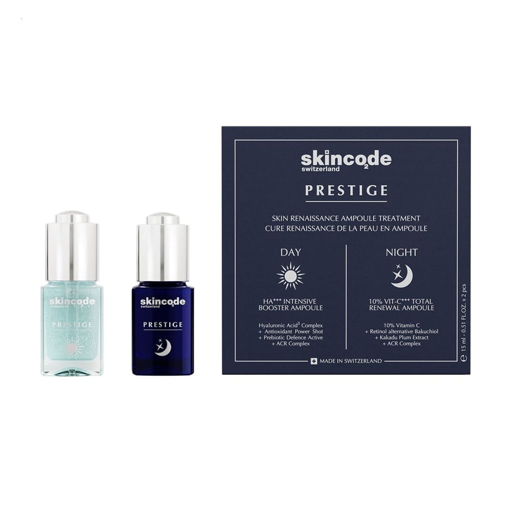 Набір для обличчя Skincode Prestige Skin Renaissance Ampoule Treatment (денна сироватка, 15 мл + нічна сироватка, 15 мл)